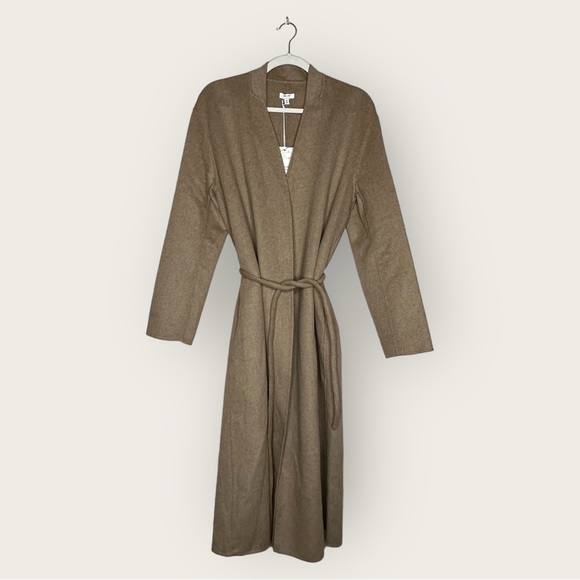 NWT | Splendid x Cella Jane | Waist-Tie Wool Coat | Beige | Medium - Picture 2 of 16